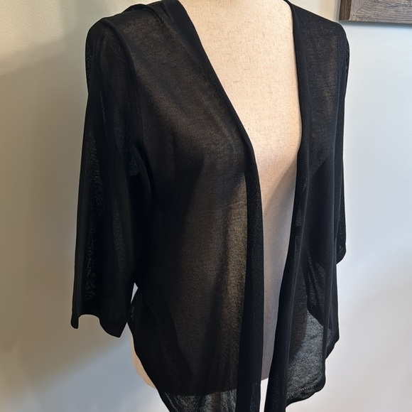 Akemi + Kin Open Front Sheer Tie Cardigan - Picture 3 of 11